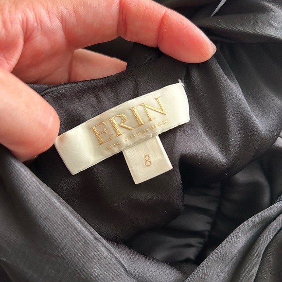 "Erin by Erin Fetherston" Black Silk Bow Backed Dress_Size 8 - Picture 15 of 15